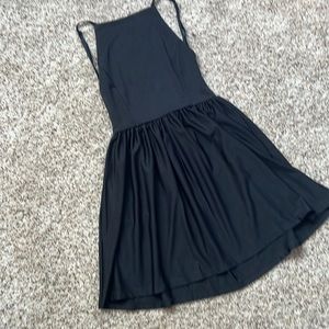 Black backless dress
